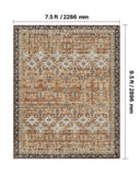 VEVOR Large Area Rug 2286 x 2896 mm Anti-Skid Floor Mat Vintage Brown Green V952-JXDDT7595FTFU6UQD001V0