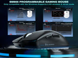 SOLAKAKA SM805 Tri-Mode Lightweight Wireless Gaming Mouse, 24000 DPI with Two Side Buttonsblack V1300-SM805-BLACK