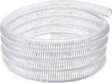 Wire Reinforced Hose 1" id - 10ft Clear High Pressure Suction Line Plastic Vinyl Tubing with Spiral V1258-DP02-WO-248
