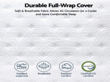 RoomSense Queen Mattress, 34cm Thick Medium Firm Hybrid Mattress for Back Pain Relief, Tencel XFKF-MA-1666-34-Q