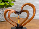 Jesus Entwined Hearts Cross Easter Jesus Cross Ornament Jesus Intertwined Hearts Cross Craft Home V1294-YM0626-230403GW01-1