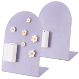 2PCS Desk Message Boards, Desktop Memo Boards with Metal-gripping Pen Holder & Flower Pins, V1192-AZ-W-18413