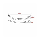 Satori EVO 35 Large - 355mm Rise Handlebar - Black MTB Trekking Universal 780mm Long V382-SATORIEVO35LARGE
