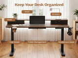 Artiss Electric Standing Desk Height Adjustable Home Office 120cm Rustic Brown HASD-ET156E-SHELF-BKRW-AB