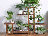 5-Tier Wooden Plant Stand Flower Display Shelf Indoor Outdoor Garden V178-66769