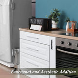 Trash Bag Dispenser, Wooden Garbage Bag Holder, Fits Most Standard Sizes, Wall Mount or Countertop, V1366-AZ2-W-14615
