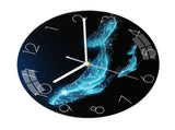 Wall Clock Silent Battery Operated MDF Round Wall Decorative Clock for Living Room Bedroom Office V1294-YM0901-3115250087211