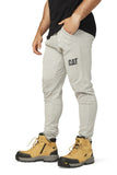 Caterpillar Track Pants Trackies Work Casual Gym Slim Fit w Hem Joggers - Grey - L V563-1850026-GREY-L