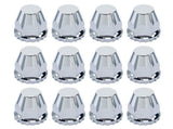 12Pcs Lug Nut Covers Kit,33mm ABS Chrome Screw-on Hub Caps for Semi Truck Trailer Pass pwm25 V1366-AZ2-W-21718