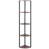 VEVOR 5 Tier Corner Shelf Tall Corner Stand with LED Light Narrow Display Rack V952-ZLSZJSNJTMK655TLO001V9