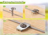 Fence Staples, 304 Stainless Steel Fence Nails for Softwood, Reusable Wire Fence Staples Screws for V1192-AZ-W-1045
