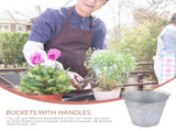 Metal Pail for Flowers Rustic Flower Bucket Gardening Plant Decor 1Pack V1370-AZ4-14804