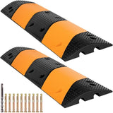 Rubber Speed Bump, 2 Pack 2 Channel Speed Bump Hump, 42" Long Modular Speed Bump Rated 22000 LBS V952-YCZDLCG402PCS1S6RV0