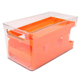 2 Tier Soda Can Rack Beverage Can Can Storage Holder Can Holder for Pantry Refrigerator Orange V1294-YM0703-3118230070011