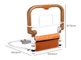 Levede Bed Rail Foldable 2 Handle Adjustable Height Non-Slip Grip Orange BRL1006-AU
