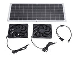Solar Powered Exhaust Fan 16W Monocrystalline Silicon Solar Panel Dual Ventilation Fan Kit for Pet V1294-YM0901-3114240118011
