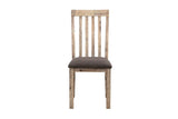 2x Wooden Frame Leatherette in Solid Acacia Wood & Veneer Dining Chairs in Oak Colour V43-DC-JAV-OAK