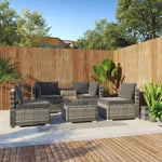 Outdoor Modular Lounge Sofa with Wicker End Table Set V264-OTF-530S-LGR-OTF-507-LGR