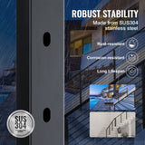 VEVOR Cable Railing Post, 36" x 1" x 2" Angled Hole Stair Railing Post, 10 Pre-Drilled Holes, SUS304 V952-1JZLGZHS91424HS5GV0