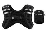 Everfit 8kg Weighted Vest Men Women, Reflective Running Vest with Armband Pouch WV-08K-BK