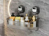 Clear Bathroom Shower Caddy, Wall Mount Storage Shelf with Suction Cups,Bathroom Storage Shelf V1366-AZ2-W-11582