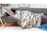 Sofa Blanket With Tassel, Couch Throws, Knitted Blanket, Aztec Ethnic Style Blanket, For Home, V1188-MS-227-2006