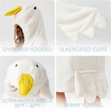 Goose Blanket Hoodie Onesie, Large Warm Wearable Flannel Blankets with Sleeves and Gooses Feet V1189-WXFWAL-20260319-00955