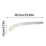 24" French Curve Ruler - Aluminum Alloy Sewing & Pattern Making Ruler with Clear Scale for Quilting, V1366-AZ2-W-16547
