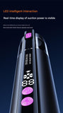 White Cordless Handheld Vacuum Cleaner - High Suction Portable Car Vacuum with Green Light Dust V888-ELOSUNG53055