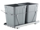 Pullout Trash Can for Kitchen Cabinets,Double Under Sink Garbage Recycling Bin, Under Mount V952-CFLJTDTHSST5OB5S2V0