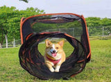 6 in1 Outdoor Pet Cat Playpen Folding Pop Up Mesh Play Tent Tunnel House Enclosures V985-6IN1PETTENT