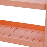 Double Layer Desktop Storage Rack Double Layer Hollow Shelf with Hooks Pen Holder for Kitchen V1294-YM0901-3117230326912