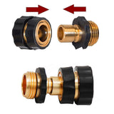 3/4 Inch Garden Hose Quick Connect - Universal Brass Fitting for Fast Hose Connection V1263-JX-4534