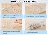 4 Pcs Cable Organizer Box with Wire Ties, Plastic Cord Storage Box with Lid, Electronics Organizer V1258-DP02-C-3164
