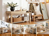 Artiss Console Table Entryway Hallway Sofa Side Table Drawer Shelf 100CM Wood FUR-AC-CST-02-WD