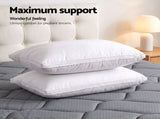 Giselle King 34cm Euro Top Pocket Spring Mattress with 2 Feather Down Pillows Set MAPI-TT34-DFD-WALL-K