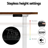 Artiss Standing Desk Motorised Dual Motor 140CM Rustic Brwon HASD-268-WHDF-RBDB-140