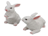 1 Pair Bunny Rabbit Ornaments Decorations Resin Art Craft Animal Model Sculpture Statue Figurine for V1294-YM0512-3111220285911