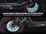 ALPHA Rover Electric Scooter with Seat, 500W 48V 25km/h 30km Range, 14-inch Tyres, Motorised V219-TRNESCAL8KRA