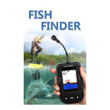 Portable Fish Finder Water Depth Temperature Fishfinder with Wire Sonar Sensor Transducer for V1370-AZ4-08078