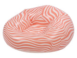 Inflatable Chair PVC Wave Strip Pattern Ergonomic Desig Minimalism Inflatable Beanbag Chair Pink V1294-YM0901-3116240034712