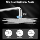 20" Showerhead with 8" Rainfall Showerhead V1258-DP02-C-816