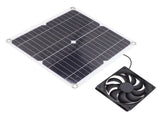 Solar Panel Fan Lightweight Portable Solar Powered Fan Kit for Cars RVs Travel Home 12W V1294-YM0715-3114220049211