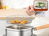 Stainless Steel Deep Fryer With Basket, Portable Outdoor Cooking Pot for Camping V1370-AZ4-24071