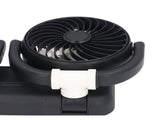 3 Heads Car Fan USB Speed Adjustable Foldable Portable Car Cooling Fan with Phone Holder for V1294-YM0901-3113250082911