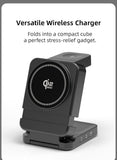 YF3 25W Foldable Rotatable Wireless Charger 3 in 1 Multi Device Charging Dockblack V1300-YF3-25W-BLACK