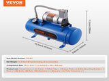 12V Air Compressor with Tank 1.6 Gallon/6 L, Train Horn Air Compressor, 120 psi Working Pressure V952-QLBCQGYYSJZCESCMXV9