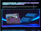 M9 Pocket Retro Video Game Handheld Console with Colorful RGB Light Joystickred V1300-M9-RED