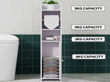 Artiss 2X Bathroom Cabinet Toilet Roll Holder 76cm DIY-BATH-LVD01-WHX2