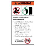 Sarantino Amara Chest of Drawers Tallboy Dresser in White Gold CHE-90L-05-WHG